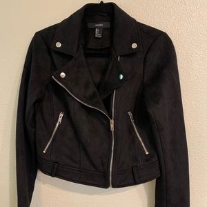 F21 Faux Suede Moto Jacket